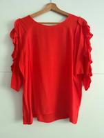 Oui Bluse mit Volants orange Nordrhein-Westfalen - Kamen Vorschau
