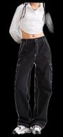 Cargo Baggy high waist  Hose  schwarz H&M Gr.36 Hessen - Mittenaar Vorschau