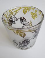 Frühling Deko grün Teelichtglas Vogel Teelichthalter Kerze Glas Nordrhein-Westfalen - Geldern Vorschau