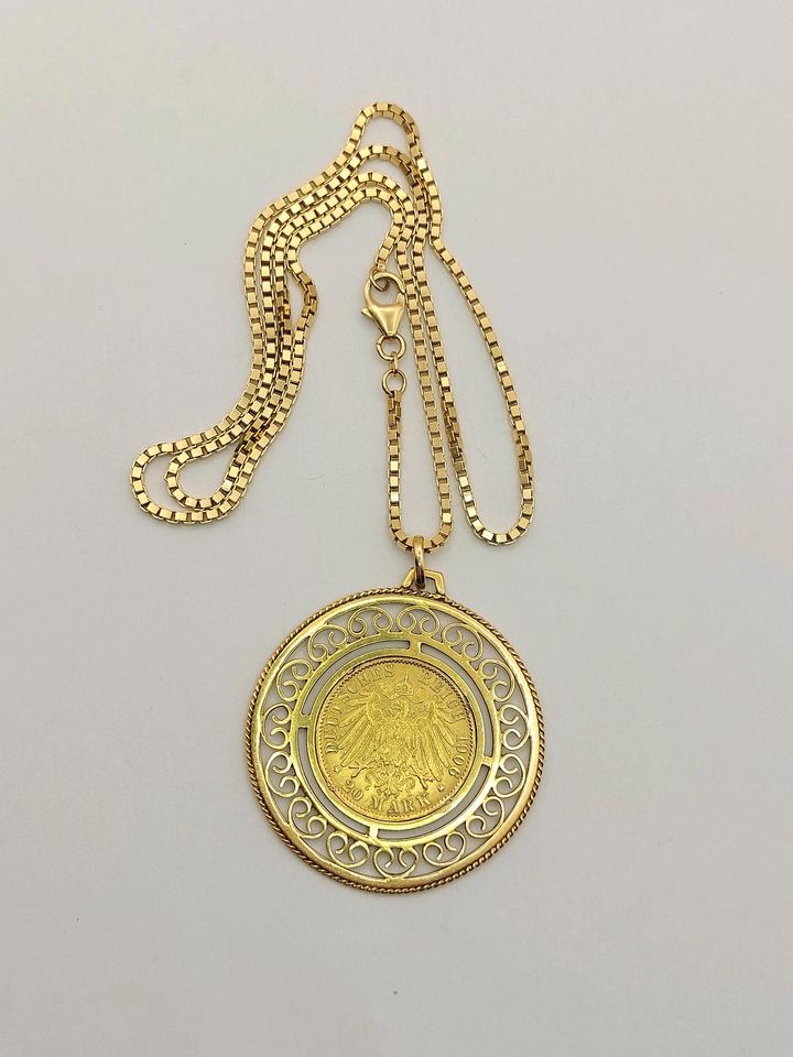 Goldkette/Goldanhänger/Münze/Gold 585/750/900/438 in Quickborn