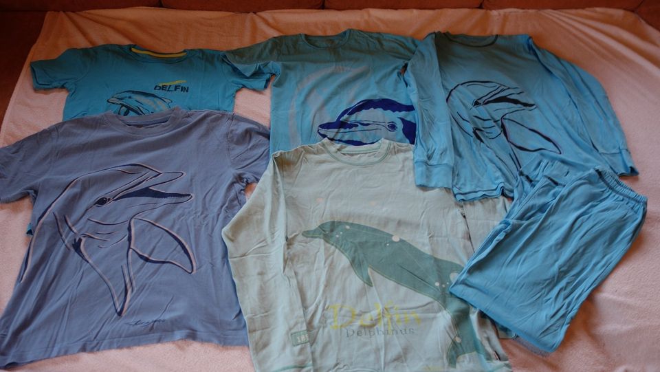 JAKO-O Delfin SET 3 T-Shirts 1 LA 1 langer Schlafanzug 152 158 in Dresden