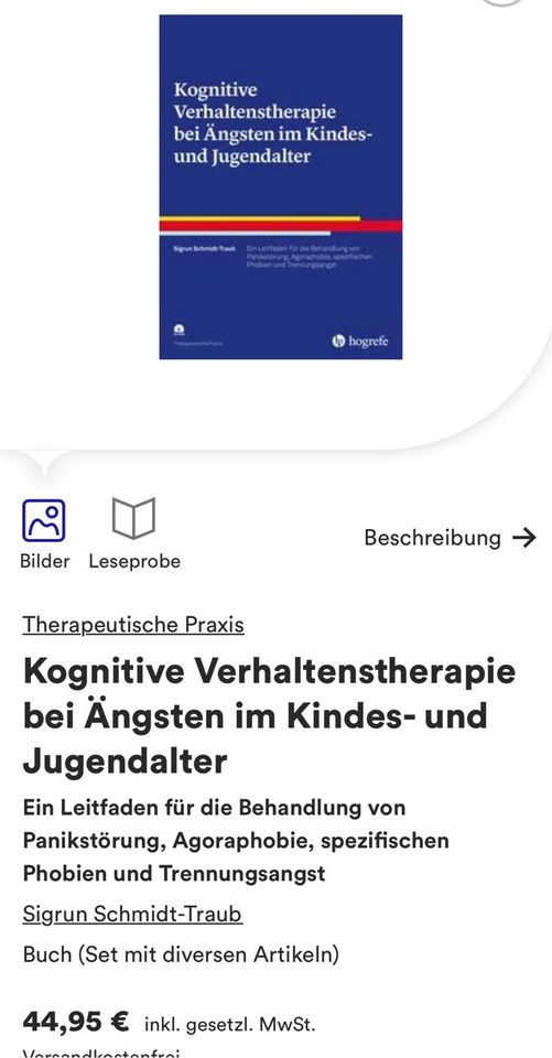 Kognitive Verhaltenstherapie bei Ängsten im Kindes und Jugendalte in Dessau-Roßlau