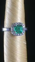 Smaragd Diamant Ring mit Smaragd in 750er 18K Weißgold Hessen - Rodgau Vorschau