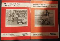 Fußball Programme 1. FC Union Berlin DDR Oberliga Sachsen - Limbach-Oberfrohna Vorschau