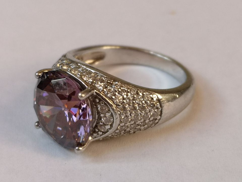 Ring 925 Silber Amethyst Zirkonia in Hammersbach