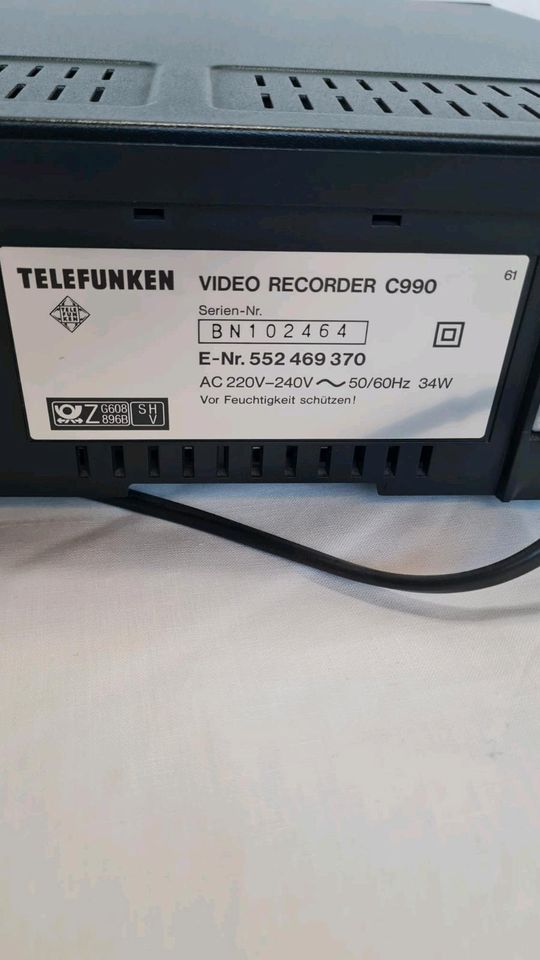 Telefunken vhs video recorder C990 in Wetzlar