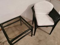 Rattan Tisch und Sessel schwarz Lack Glas Nordrhein-Westfalen - Ruppichteroth Vorschau