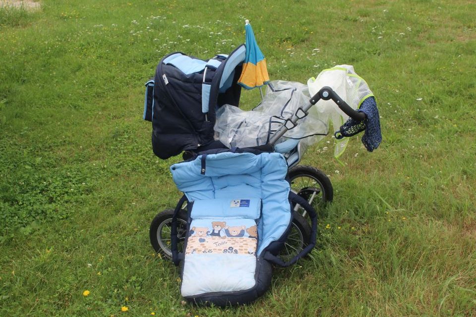 Babywagen, Kinderwagen von ABC-Design mit viel Zubehör in Bad Belzig