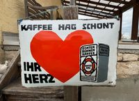 Kaffee Hag Emailleschild Emaileschild Blechschild Schild Thüringen - Apolda Vorschau