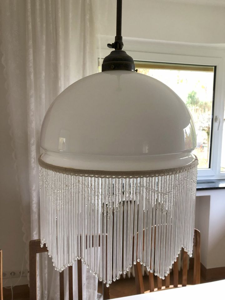 Vintage Porzellan-/Glaslampe in Neuffen
