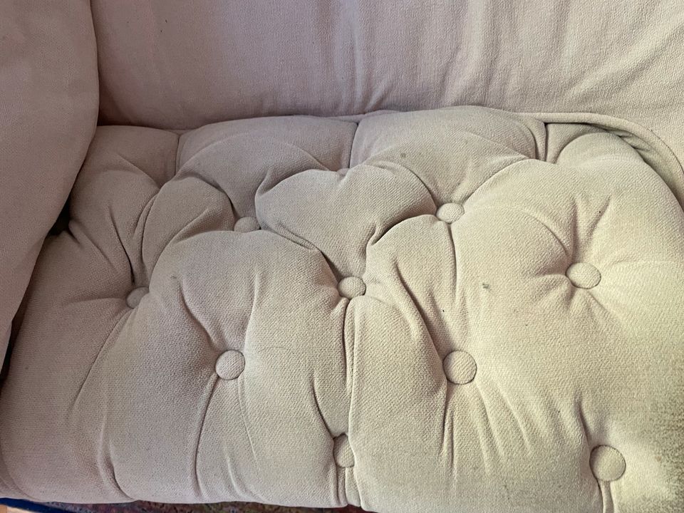 Couch Sofa Sessel Federkissen beige in Berlin
