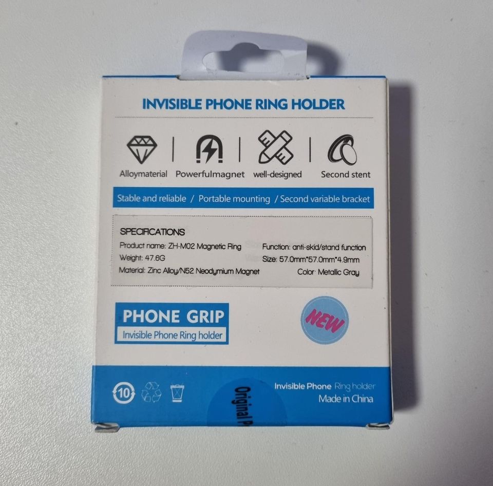 Handy Magnet Ring Phone Grip Grau Smartphone in Berlin