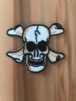 #4 Patch Totenkopf Knochen Gold - Biker Kutte Weste Aufnäher Bayern - Krailling Vorschau