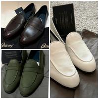 Brioni Appia Loafer Schuhe 42 Nubuk Pekari Leder grün weiß München - Altstadt-Lehel Vorschau