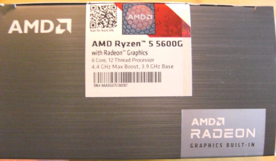 Prozessor mit Kühler AMD Ryzen 5 5600G 6x 3.90GHz So.AM4 BOX in Roßwein