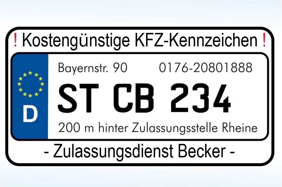 KFZ Anmeldung Zulassung ohne Termin täglich Kreis ST in Rheine