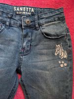 Sanetta Jeans Hose gr 122 Zebra gestickt Neuhausen-Nymphenburg - Neuhausen Vorschau