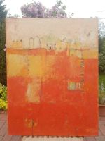 Acrylbild Grundstücke Marlies Fliessbach - Orange Hamburg-Nord - Hamburg Alsterdorf  Vorschau