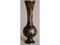 Vase Messing Metallvase Schwarz graviert Dresden - Leubnitz-Neuostra Vorschau