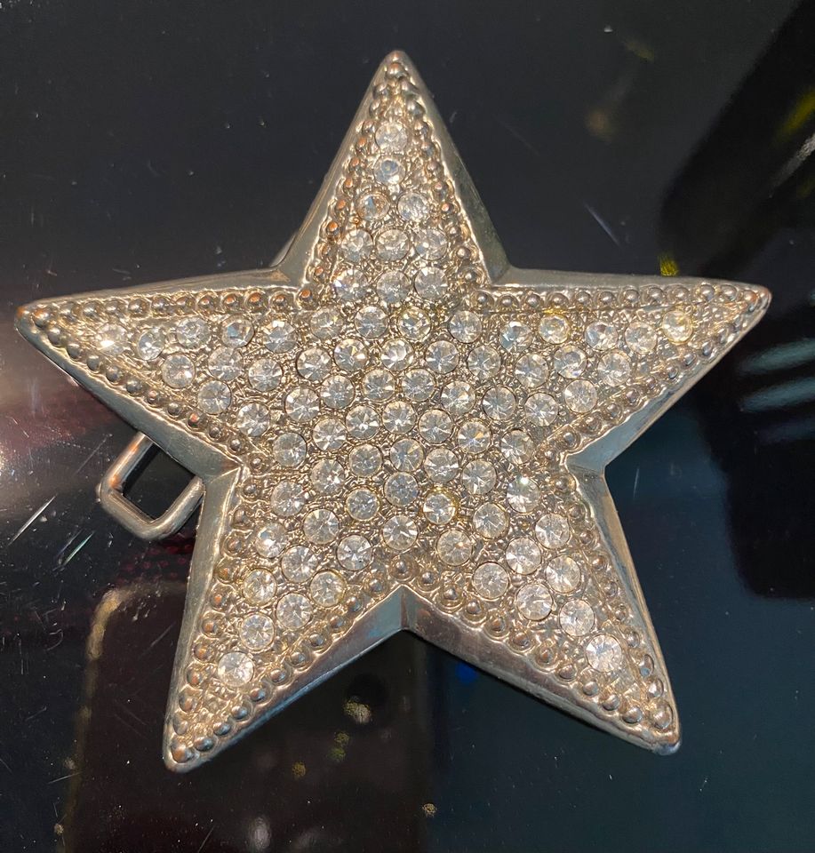 Gürtelschnalle Stern Star Strass  Glitzer Gürtelbreite 5 cm in Wuppertal