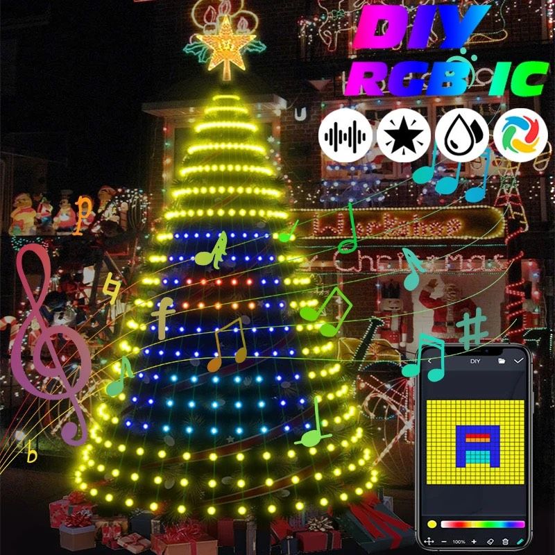 SMART RGB IC CHRISTMAS TREE LIGHTS: MULTICOLOR LED STAR STRINGS in Saarbrücken