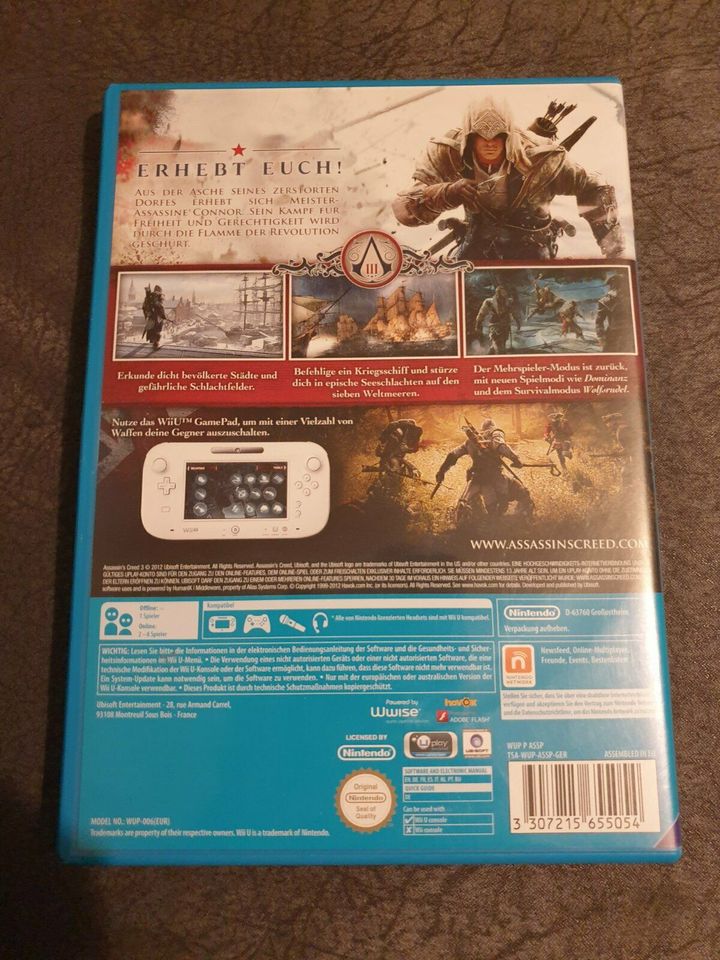 Assassins Creed III 3 für die Wii U in Brunsbuettel