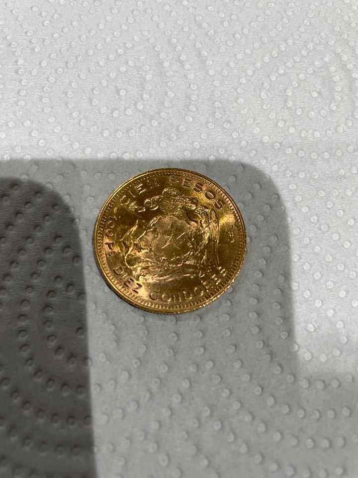 Chile 100 Pesos Gold 1958 in Neunkirchen