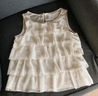 Bluse Top H&M mit Rüschen Volants Hängerchen Gr. 140 creme Rheinland-Pfalz - Birken-Honigsessen Vorschau