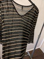 Minikleid Strickkleid Sommer schwarz beige gestreift M leicht Sachsen-Anhalt - Halle Vorschau