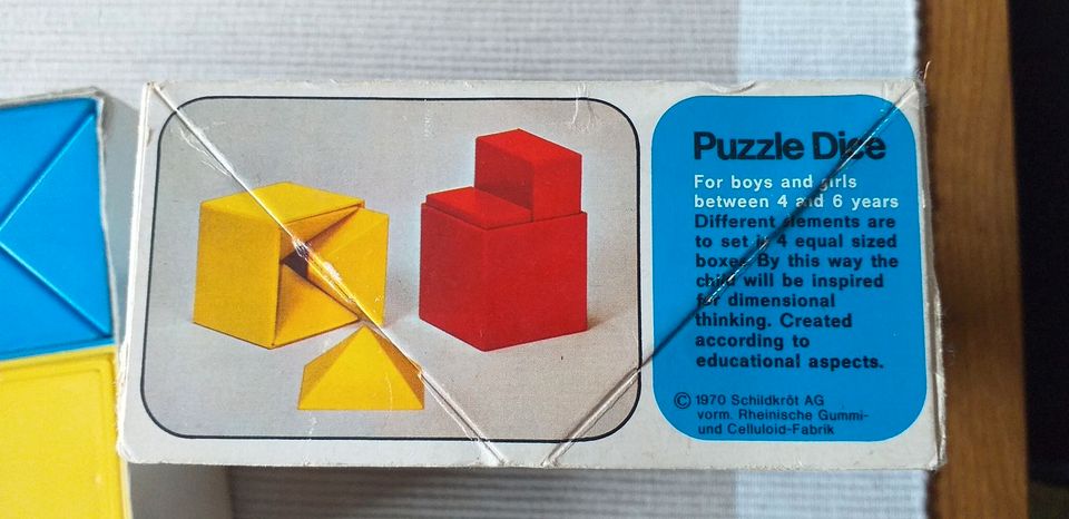 altes Würfel-Puzzle Schildkröt von 1970 - Spiel in OVP in Velbert