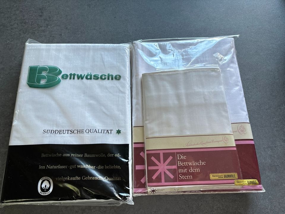 Bettwäsche weis Baumwolle hochwertige Qualität Neu und Original in Barendorf