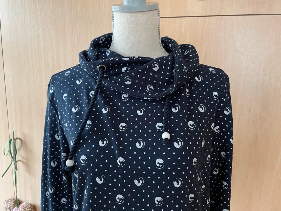 Jean Pascale Sweatshirt Pullover Gr.M Kragen  Langarm Blau Katzen in Tiefenbach Kr Passau