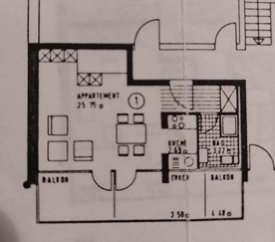 Schöne und ruhige 1 Zimmer Wohnung mit Terrasse am Südhang in BI in Bielefeld