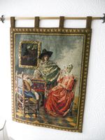 Wandteppich mit Bronzehalterung Vermeer Mädchen mit dem Weinglas Niedersachsen - Braunschweig Vorschau