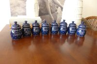 8 Bürgel Keramik Gewürzdose Knoblauch Kerbel Beifuss ... blau Neuhausen-Nymphenburg - Neuhausen Vorschau