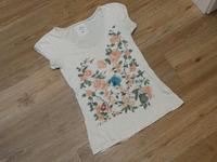 H&M S Oberteil Top Shirt Sommer floral Urlaub beige Blumen Walle - Utbremen Vorschau