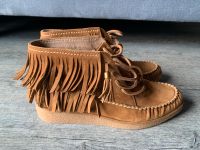 Neu UGG Boots Leder braun Fransen Hippie Boho Größe 41 Cowboy Nordrhein-Westfalen - Issum Vorschau