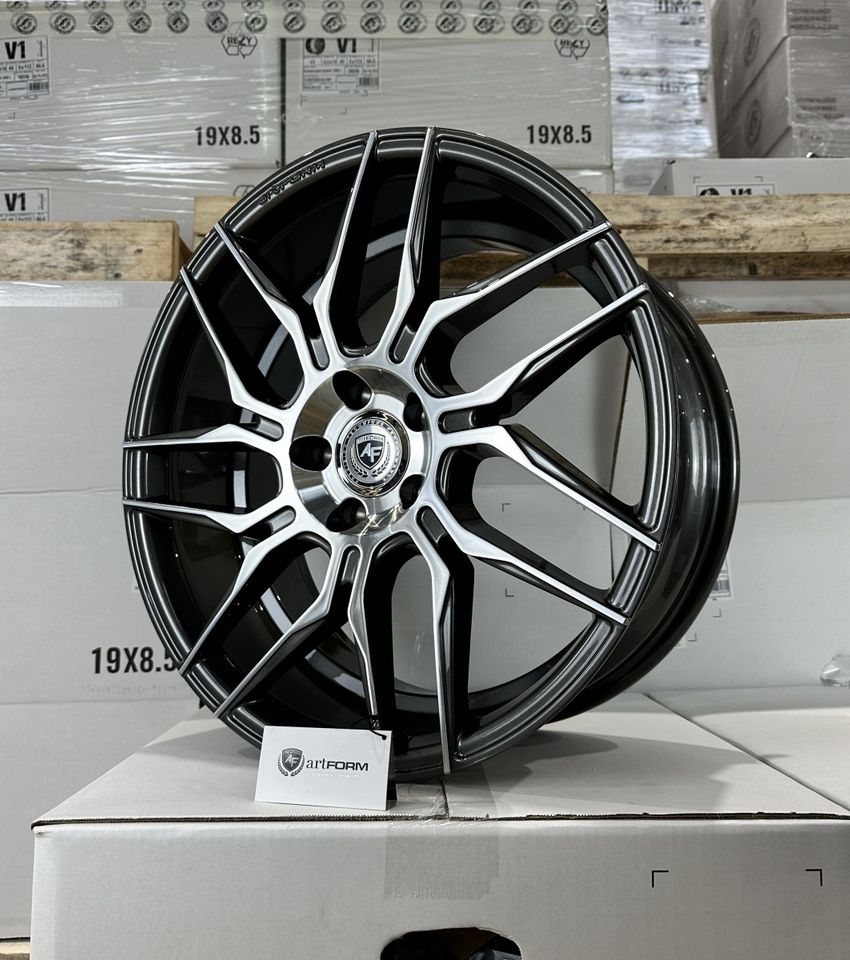 Artform AF802 19 Zoll Felgen für VW Golf 5 6 7 8 Passat Scirocco Arteon Phaeton Sharan GTI GTD GTE egolf 6R 7R 8R B5 B6 B7 B8 CC 3C 13 R 3H 3D 7N Sommerräder Winterräder grau poliert Reifen Volkswagen in Neckarsulm