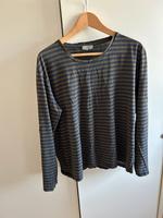 Cos Basic Shirt Streifen L Khaki-Grau Häfen - Bremerhaven Vorschau