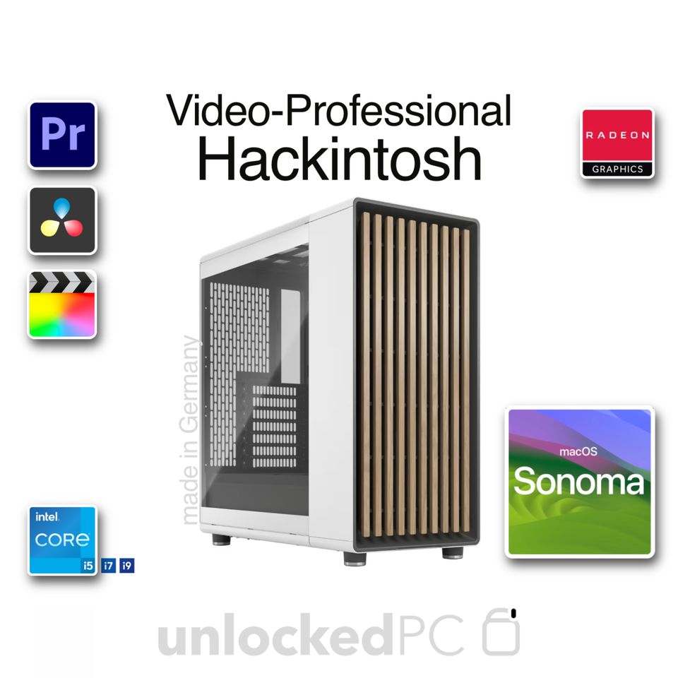 Video-Profi Hackintosh PC | MacPro | i5 (10x 4,6) | 32GB | RX6800 in Centrum