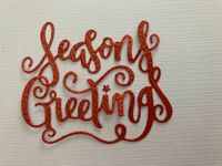 Stanzschablone "Seasons Greetings" -nostalgisch wie Handlettering Bayern - Mindelheim Vorschau