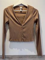 beige Strickjacke Cardigan kurzes Jäckchen H+M Gr. XS Dresden - Gompitz Vorschau