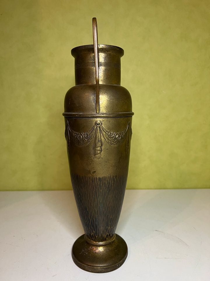 Jugendstil Vase mit zwei Henkel Kupfer-Messing 33cm hoch in Bocholt