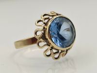 Antiker 333 Gold 8 k Art Déco Ring Blauer Spinell (Blautopas) Niedersachsen - Reinstorf Vorschau