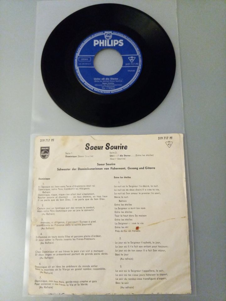 Soeur Sourire Single – Dominique – aus Deutschland von 1964 in Köln