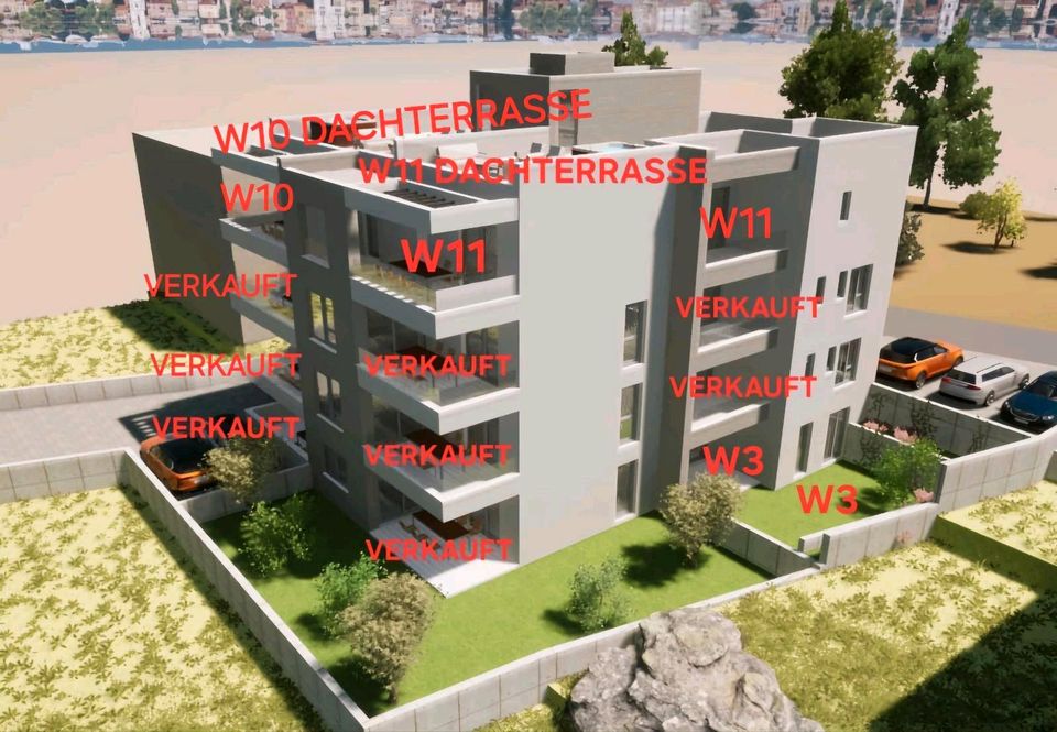 Neubauwohnungen in Kroatien am Meer, Trogir, Insel Ciovo in Stuttgart