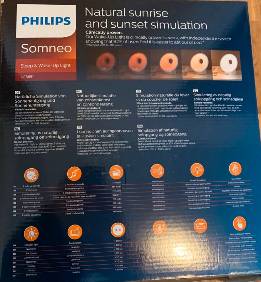 Philips Wake-up light Sonnenlicht Tageslicht Wecker ⏰ in München