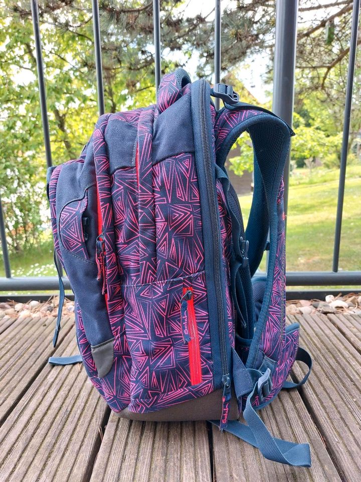 Satch match Schulrucksack mit Sporttasche pink schwarz in Groß-Umstadt