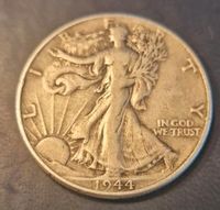 USA ½ Dollar, 1944 Walking Liberty Half Dollar ohne Münzzeichen Sachsen - Wermsdorf Vorschau