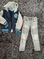 Jeans skinny slim fit grau Jacke Kapuze Größe 110 116 top Zustand Sachsen - Radebeul Vorschau